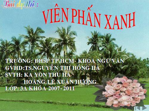 Tuần 23. Đây thôn Vĩ Dạ