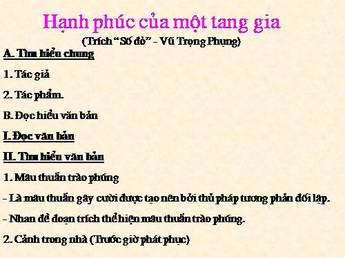 Tuần 12. Hạnh phúc của một tang gia