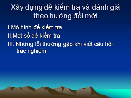 Xây dựng đề KT&ĐG