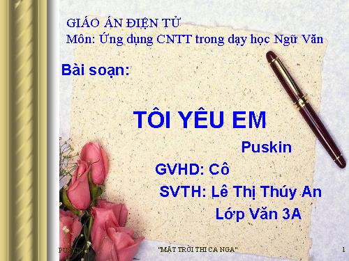 Tuần 26. Tôi yêu em