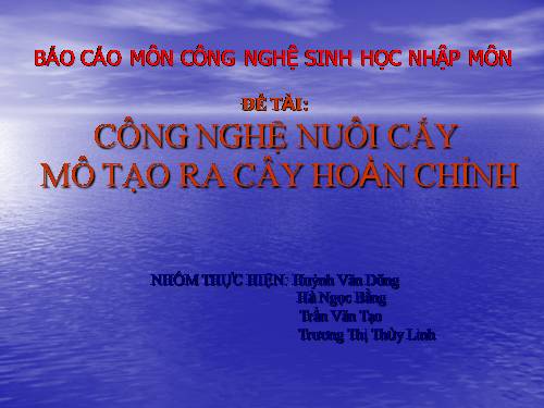 nuôi cây mô thực vật