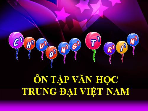 Tuần 8. Ôn tập văn học trung đại Việt Nam