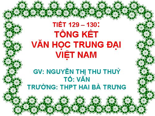 Tuần 8. Ôn tập văn học trung đại Việt Nam