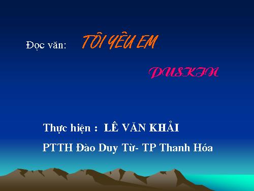 Tuần 26. Tôi yêu em