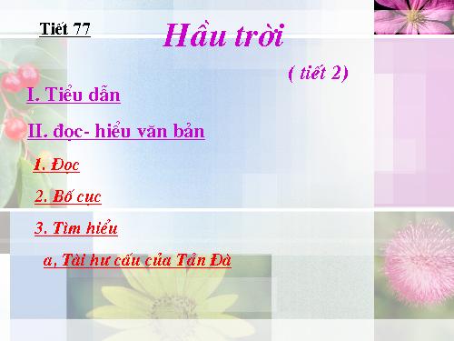 Tuần 20. Hầu Trời