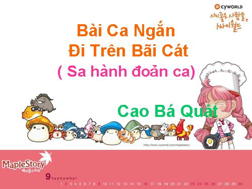 Tuần 4. Bài ca ngắn đi trên bãi cát (Sa hành đoản ca)