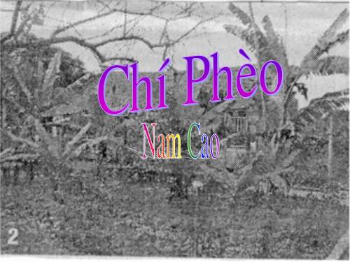 Tuần 13. Chí Phèo