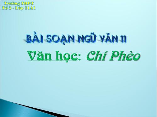 Tuần 13. Chí Phèo