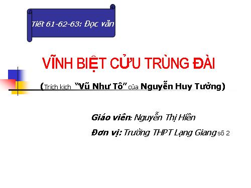 Tuần 16. Vĩnh biệt Cửu Trùng Đài