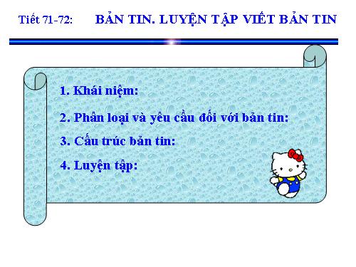 Tuần 14. Bản tin