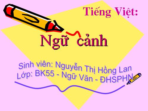 Tuần 10. Ngữ cảnh