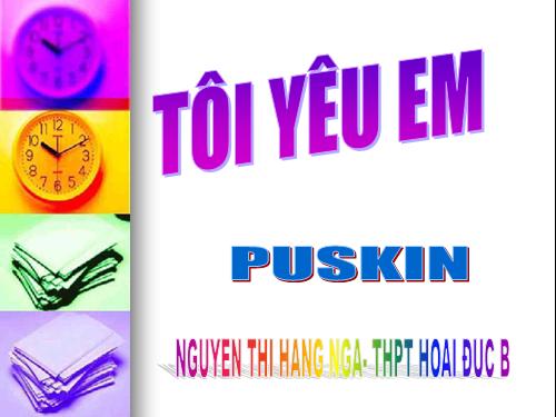 Tuần 26. Tôi yêu em