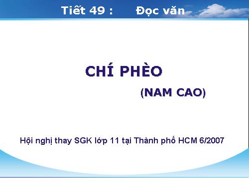 Tuần 13. Chí Phèo