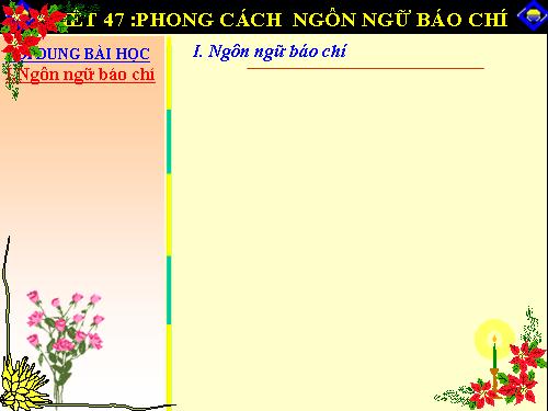 Tuần 12. Phong cách ngôn ngữ báo chí