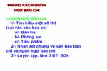 Tuần 12. Phong cách ngôn ngữ báo chí