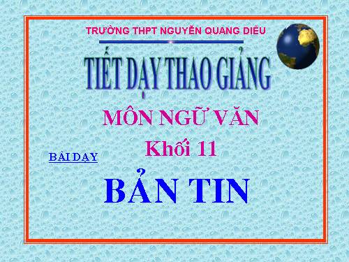 Tuần 14. Bản tin