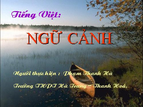 Tuần 10. Ngữ cảnh