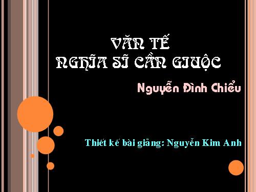 Tuần 6. Văn tế nghĩa sĩ cần Giuộc