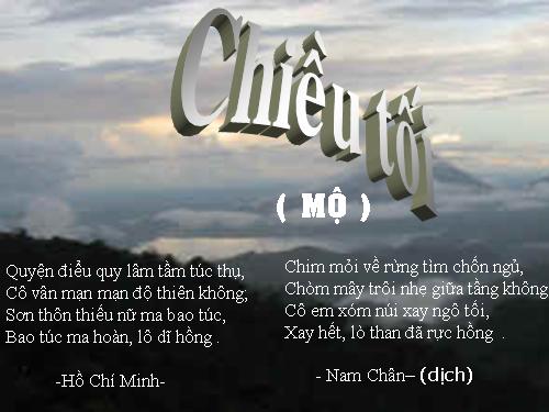 Tuần 23. Chiều tối (Mộ)