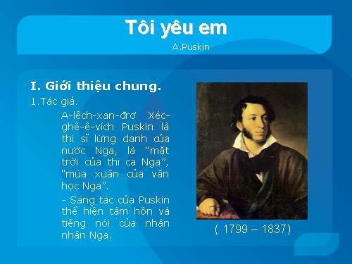 Tuần 26. Tôi yêu em