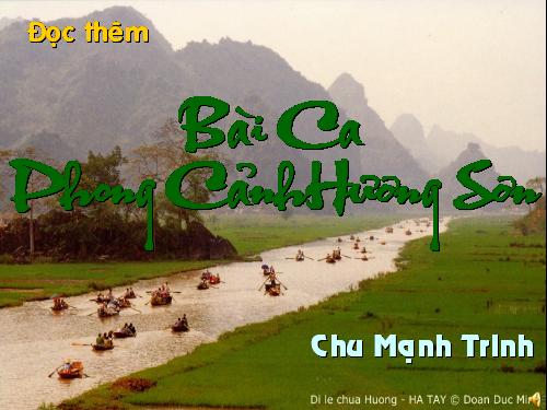 Tuần 5. Đọc thêm: Bài ca phong cảnh Hương Sơn (Hương Sơn phong cảnh ca)