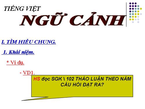 Tuần 10. Ngữ cảnh