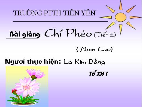 Tuần 13. Chí Phèo