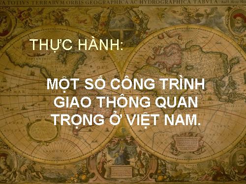 thuc hanh :cong trinh giao thong