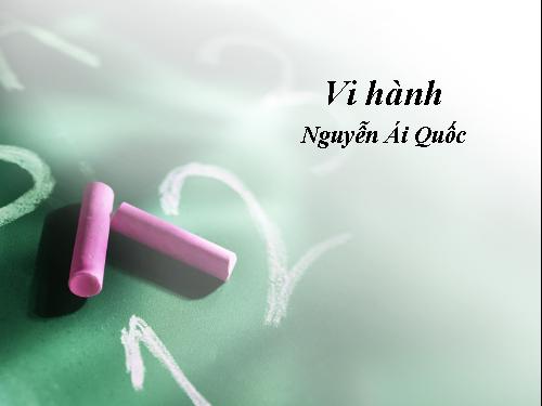 Tuần 15. Đọc thêm: Vi hành