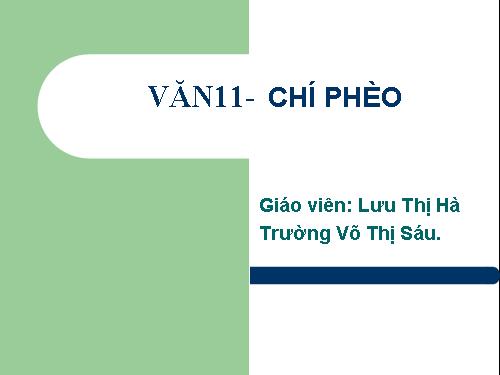 Tuần 13. Chí Phèo