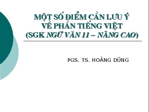 Phần Tiếng Việt 11 mới