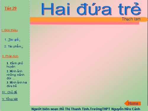 Tuần 10. Hai đứa trẻ