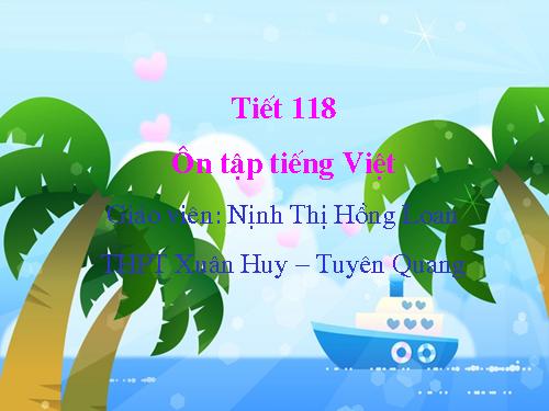 Tuần 34. Ôn tập phần Tiếng Việt