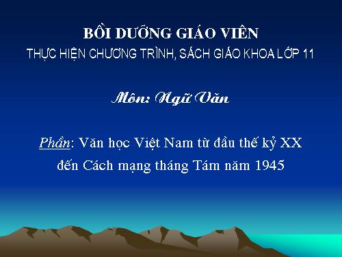 Bồi dưỡng thay sách 11