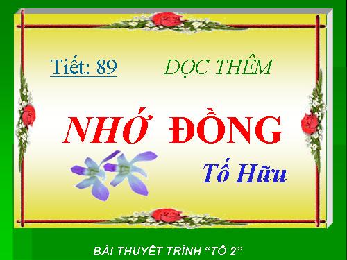 Tuần 24. Đọc thêm: Nhớ đồng