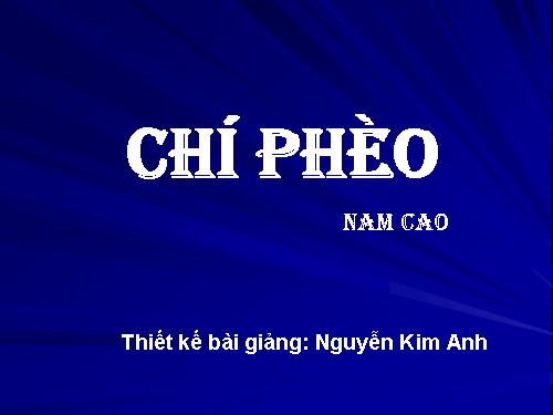 Tuần 13. Chí Phèo