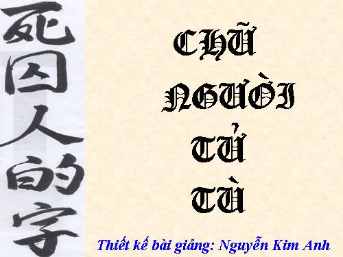 Tuần 11. Chữ người tử tù