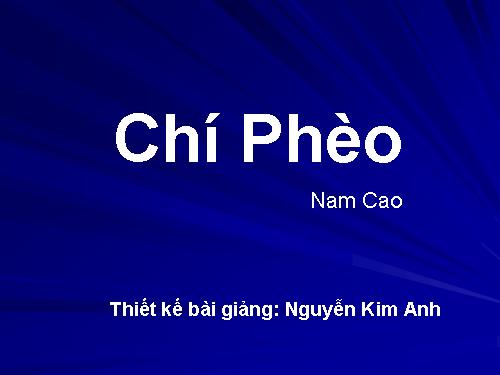 Tuần 13. Chí Phèo