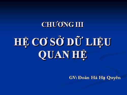 Bài 10. Cơ sở dữ liệu quan hệ