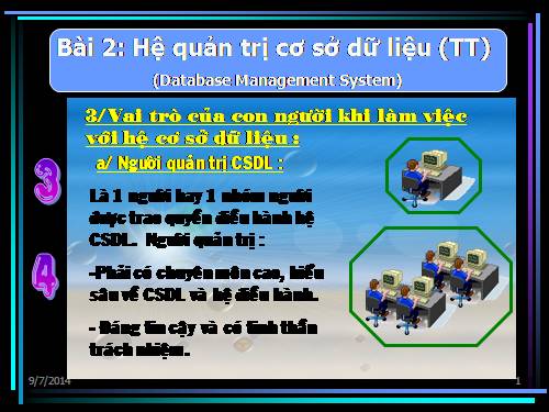 Bài 2. Hệ quản trị cơ sở dữ liệu