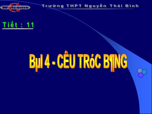 Bài 4. Cấu trúc bảng