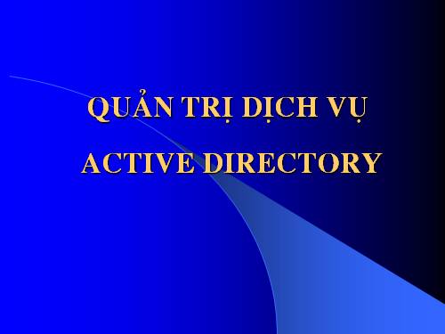 Tin học: Quản trị win2k