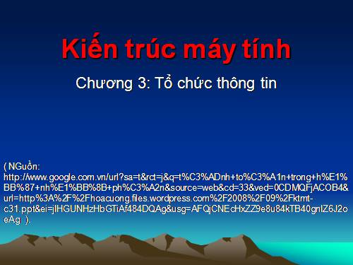 Tin học: Biểu diễn dữ liệu & số học máy tính