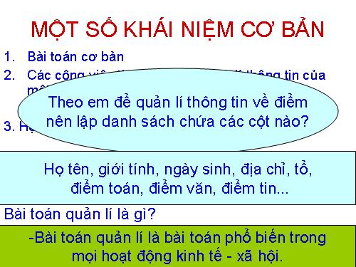 Bài 1. Một số khái niệm cơ bản