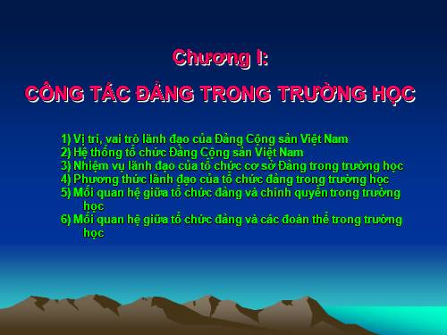 GD HN: Công tác Đảng trong trường học