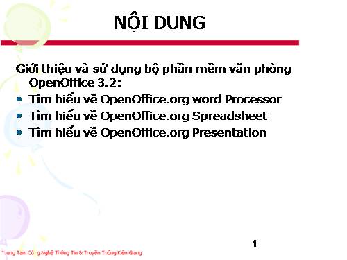 Bài giảng OpenOffice 3.2