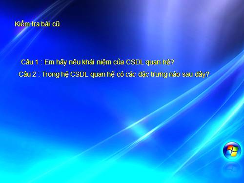 Bài 11. Các thao tác với cơ sở dữ liệu quan hệ