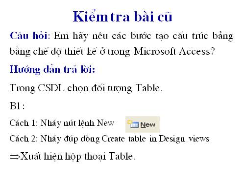 Bài 5. Các thao tác cơ bản trên bảng