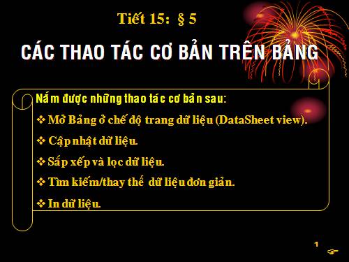 Bài 5. Các thao tác cơ bản trên bảng