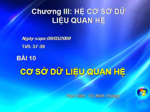 Bài 10. Cơ sở dữ liệu quan hệ